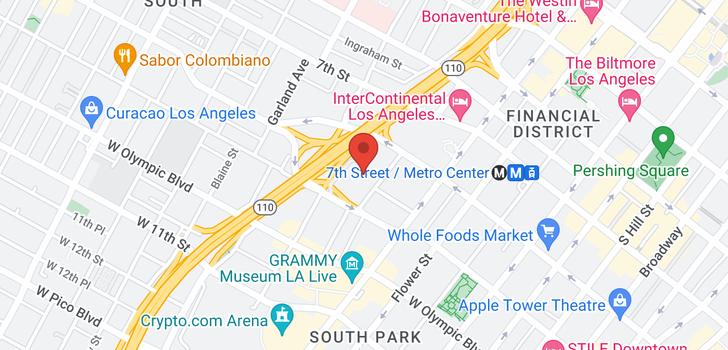 map of 889 SW Francisco Los Angeles, CA 90017